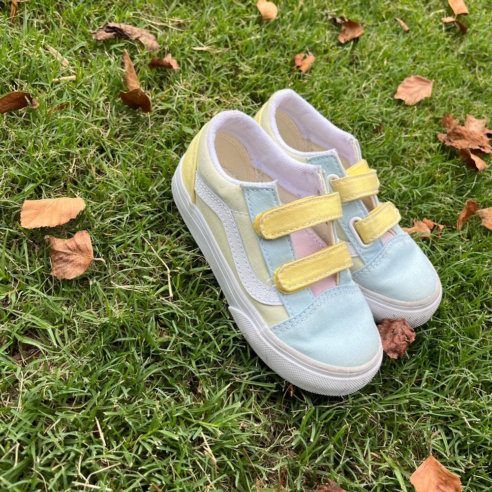 Vans Old Skool V Skate Shoe - Baby / Toddler - Pastel Color-Block